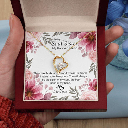 To My Sister You Are The Best Friend Of My Heart Necklace With Message Card, Birthday Gift, Meaningful Gift For Sister, Love From Sis. 1071.jpg
