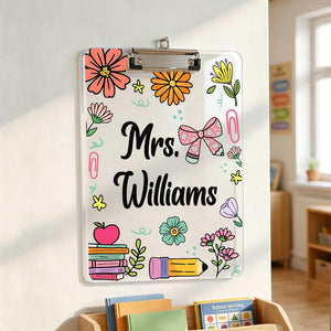 Custom Teacher Name Clipboard,Teacher Appreciation Gift,Personalized School Pencil Board,Classroom Decor,Back to School Gift from Students 107598fd-9179-4e98-ae29-4196c0bcdfab-5.jpg