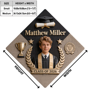 Class Of 2026 - Personalized Graduation Cap Topper