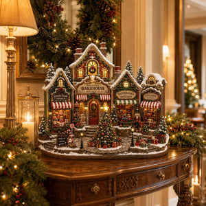 Wooden Christmas Village Block, Illuminated Victorian Town Scene, Holiday Mantel Decor, Winter Home Accent, Housewarming Gift Idea 1081f761-b927-4ceb-a4be-5463ddb1fd11-1.jpg