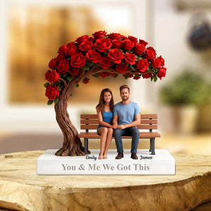 You & Me We Got This - Personalized Couple Custom Shaped Acrylic Plaque