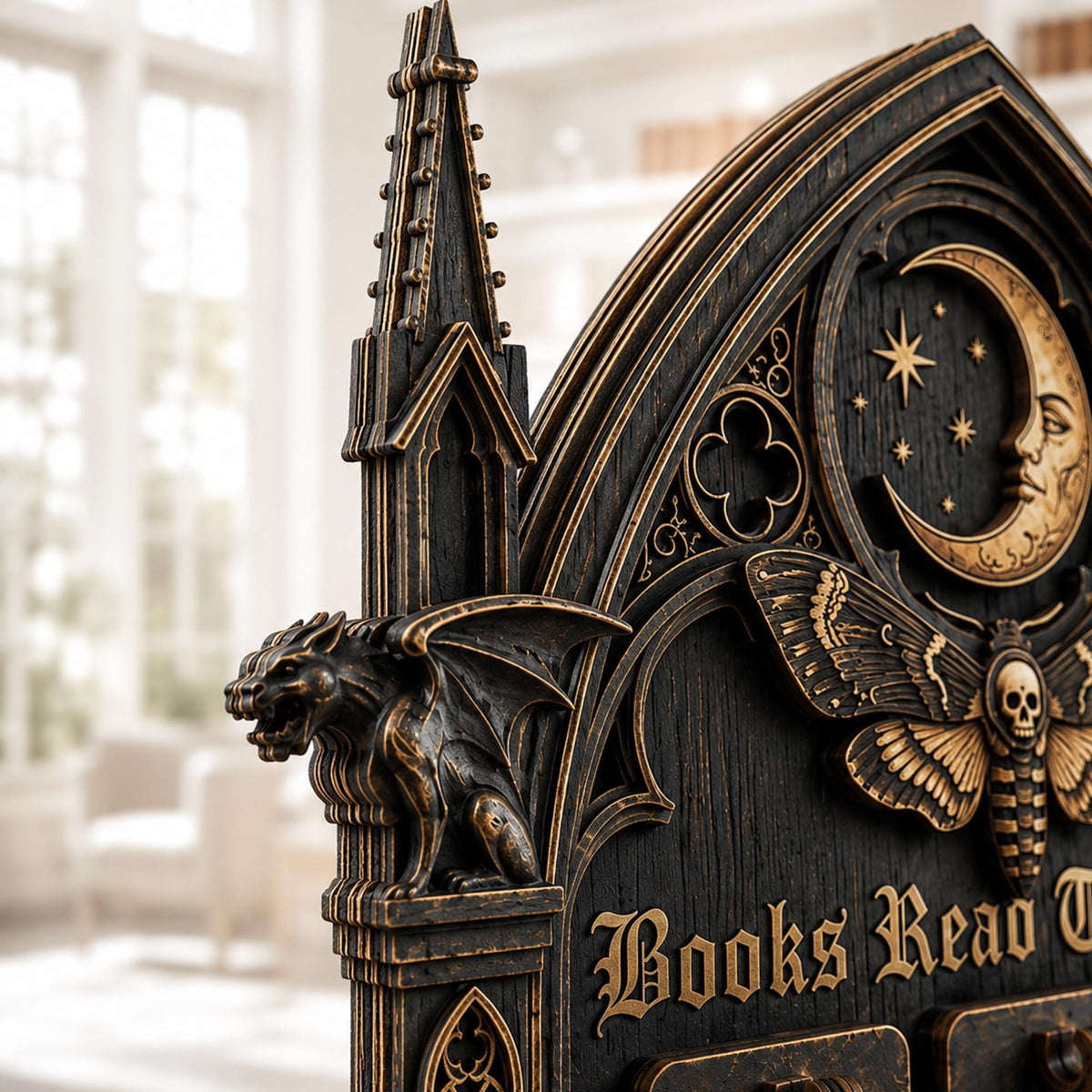 Personalized Gothic Book Tracker Sign, Books Read This Year Tracker, Dark Academia Library Decor, Custom Reader Gift, Gothic Bookshelf Decor 10949553-3b15-4d77-89f6-46e78381d23d-3.jpg