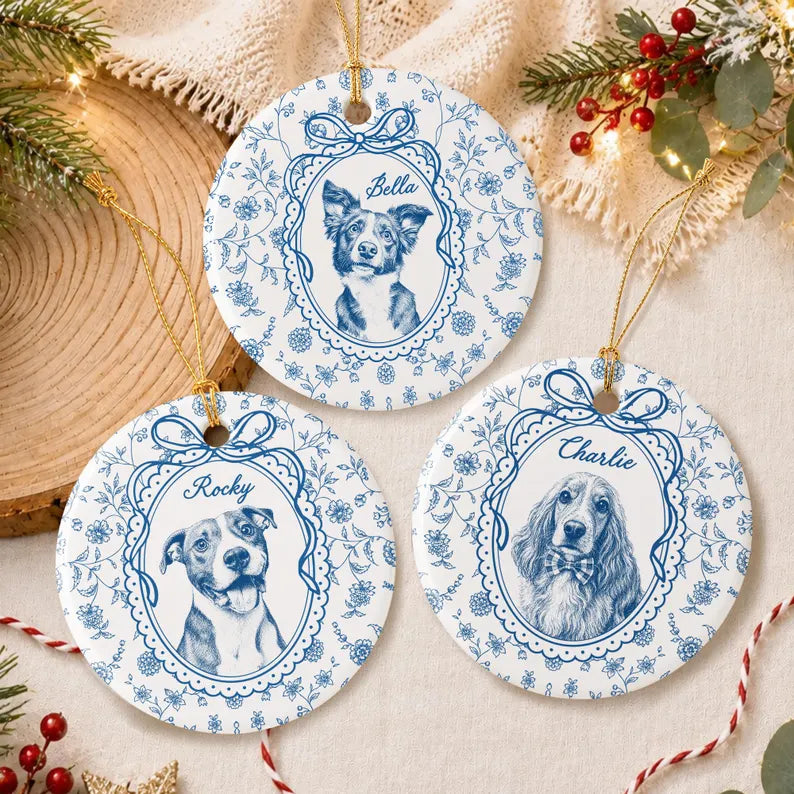 Custom Pet Portrait Ornament: Floral Dog Photo Christmas Ornament 2026, Pet Photo Christmas Decor, Dog Mom Gift, Dog Memorial Gift 109d12d1-3332-46d5-9f86-7f374a66fa1b-gfgfg-17-.webp