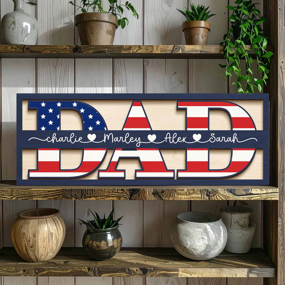 Personalized Dad Sign, Gifts for Dad, Father's Day Gift, Dad Gifts from Kids, Dad Birthday Gift, Dad Gifts from Daughter, Dad Wood Sign