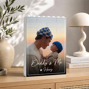Personalized Dad Photo Building Blocks, Fathers Day Gift for Dad, Custom Photo Building Block, Bricks Puzzle Gift for Husband, New Dad Gift