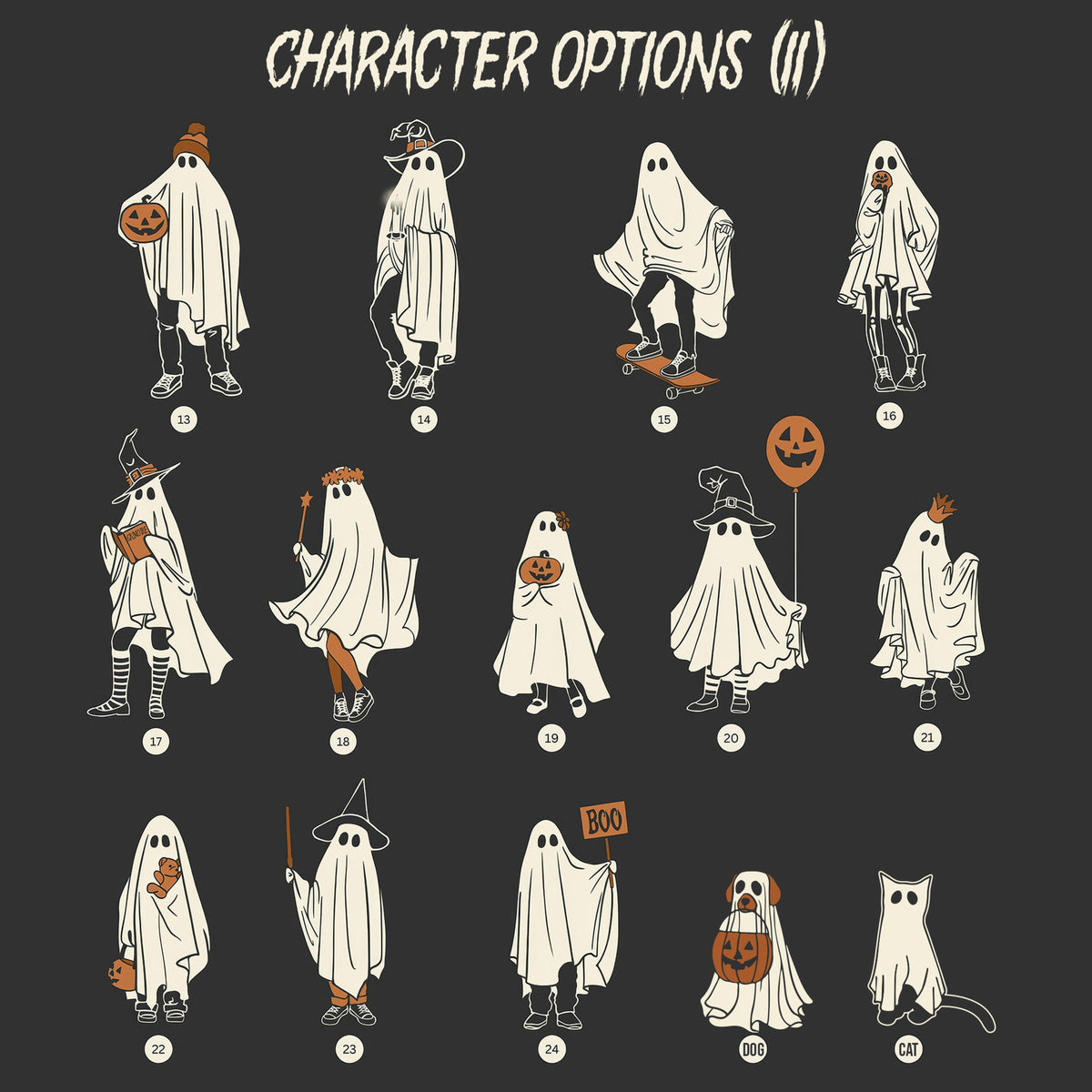 Halloween Ghost Family - Personalized Suncatcher Ornament - Halloween Gift For Family