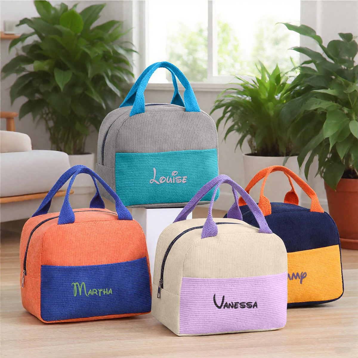 Personalized Lunch Bag With Name Embroidery, Custom Name Lunchbox Bag, Back to School Bag, Personalized Kid Lunchbag, School Lunch Bag