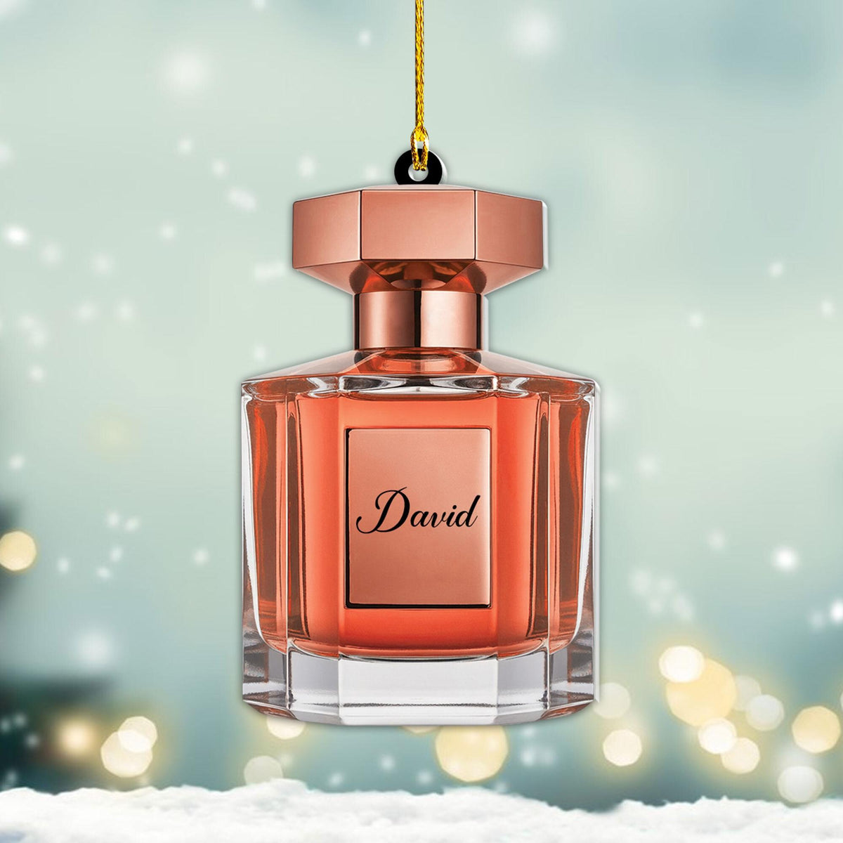 Personalized Perfume Bottle Flat 2D Ornament, Christmas Decoration, Custom Acrylic Ornament