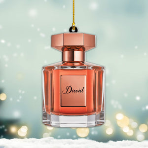 Personalized Perfume Bottle Flat 2D Ornament, Christmas Decoration, Custom Acrylic Ornament