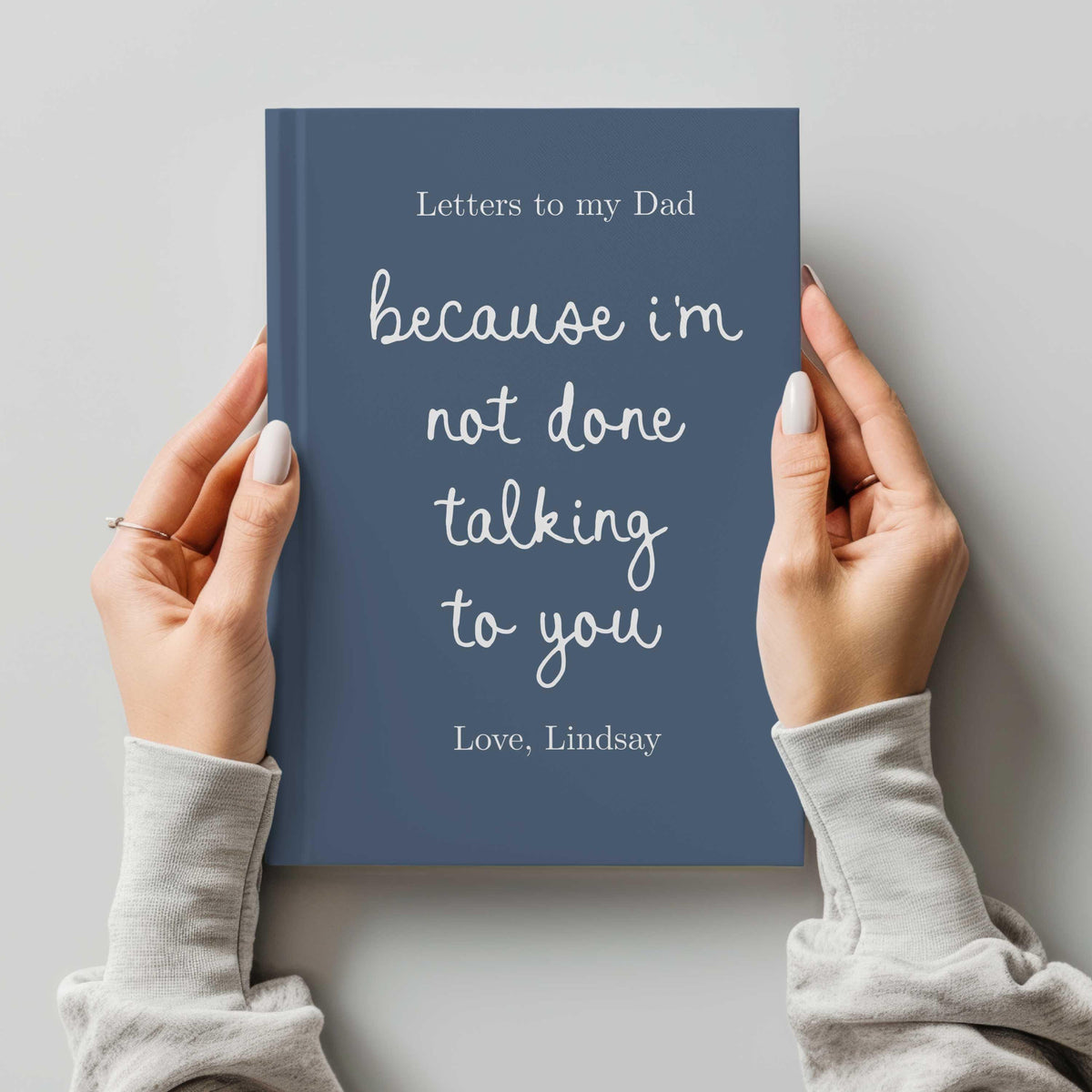 Letters to My Dad Grief Journal, Personalized Loss of Father Gift, Custom Memorial Keepsake In Loving Memory Hardcover