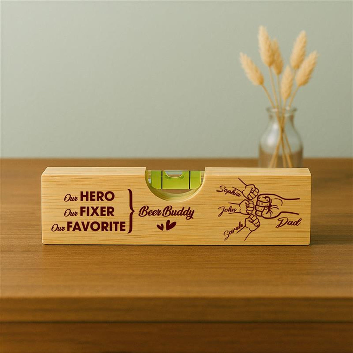 Dad Our Fixer Our Hero - Personalized Bottle Opener - Gift For Dad, Father's Day, Birthday Gift