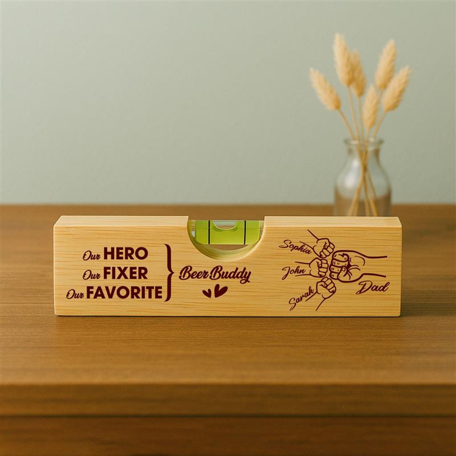 Dad Our Fixer Our Hero - Personalized Bottle Opener - Gift For Dad, Father's Day, Birthday Gift