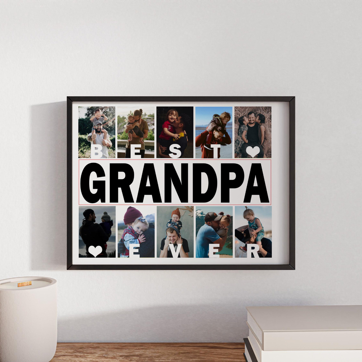 Personalized Grandpa Photo Collage, Grandpa Gift, Custom Gift For Grandpa, Grandpa Collage Print, Custom Gift from Grandkids to Grandpa