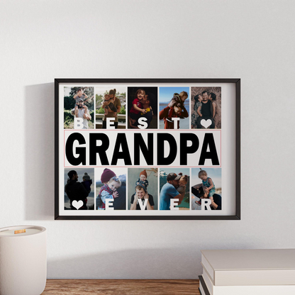 Personalized Grandpa Photo Collage, Grandpa Gift, Custom Gift For Grandpa, Grandpa Collage Print, Custom Gift from Grandkids to Grandpa