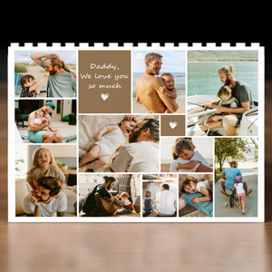 Custom Photo Collage Dad And Kids Building Blocks, Gift for Dad, Best Dad Gift, Fathers Day Picture Collage, Gift For Husband, Birthday Gift