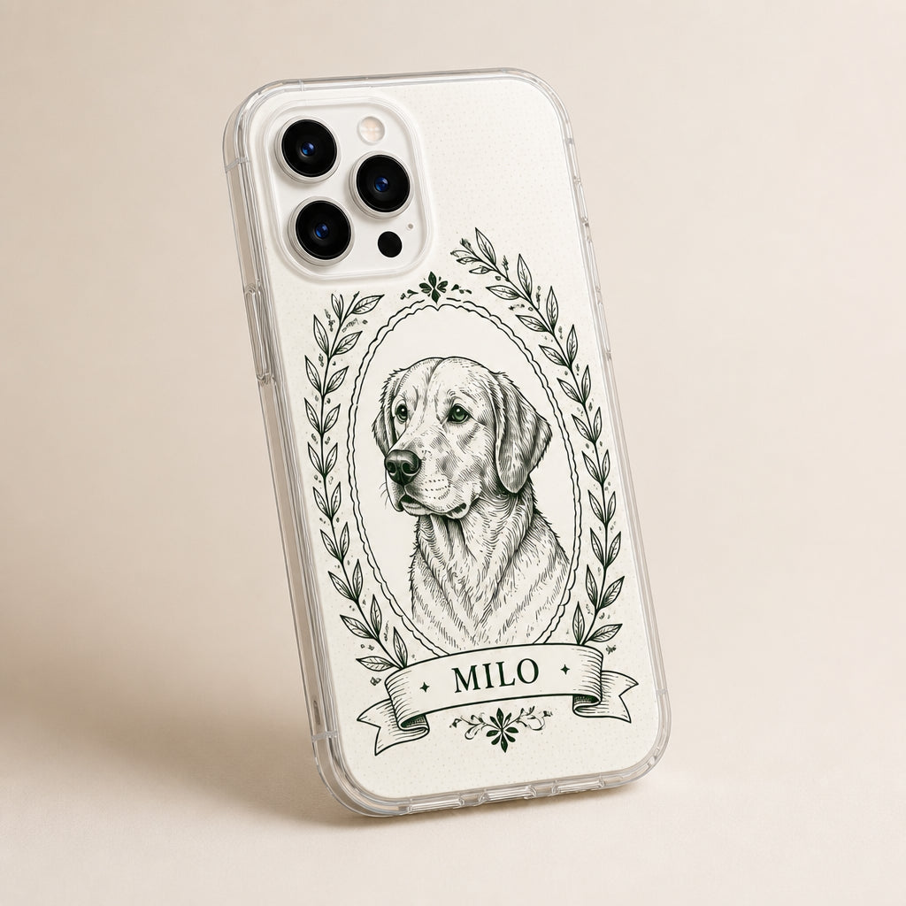 Cameo Laurel Pet Portrait Phone Case - Personalized Phonecase 10ac567e-9104-4073-a125-cb50b5f1d8a9.jpg