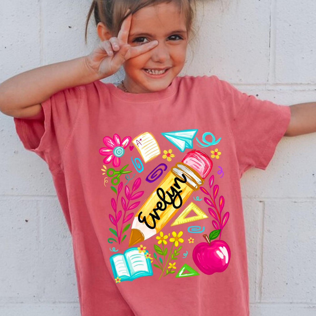 Custom Name Boys Girls School Shirt, Personalized Back To School Kids Toddler, Pre-K Elementary Shirt, Preppy First Day Of School Shirt 10ae979b-d1ca-4a5d-a37e-ff1a3389237b-5.png