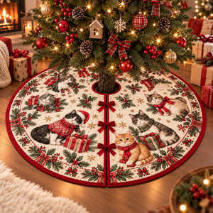 Christmas Cat Tree Skirt, Cute Christmas Tree Skirt, Holiday Cat Decor, Festive Christmas Tree Decoration, Cozy Xmas Home Decor 10bceaee-294e-4630-bdcb-7b8e23434a7d-fddf-2-.png