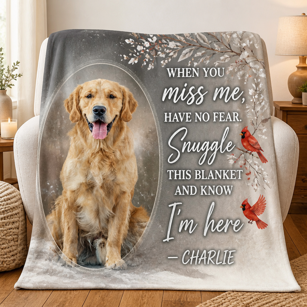 Pet Memorial Photo Blanket – "When You Miss Me" with Cardinals - Personalized Blanket 10c941be-0a5d-467f-aa3e-0d830249b7b5.png