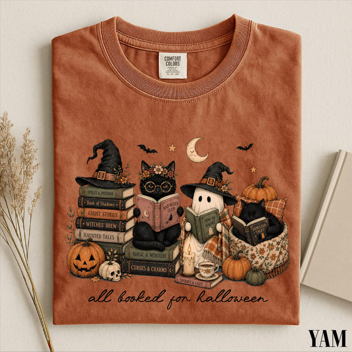 All Booked For Halloween Shirt, Funny Pumpkin Owl Book Cartoon Graphic Tee, Spooky Retro Humor Top, October Haunted Gift Shirt 10dce96b-6ea4-4404-a56b-cd1dfe9e6631-1_converted.png
