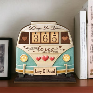 Days In Love Personalized Wooden Love Day Tracker Sign For Couple