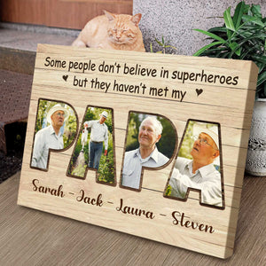 Personalized Gifts for Grandpa, Papa Gifts, Papa Photo Collage Print, Fathers Day Gifts For Papa, Christmas Gifts for Papa From Grandkids