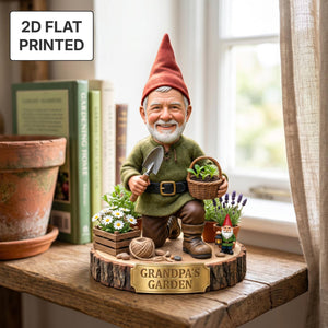 Personalized Garden Gnome 2D FLAT Wooden Block, Custom Photo Face Wood Sign, Gardening Keepsake, Father's Day Gift for Dad & Grandpa 110dac88-bbc0-4265-841c-a57c4a528949-3.jpg