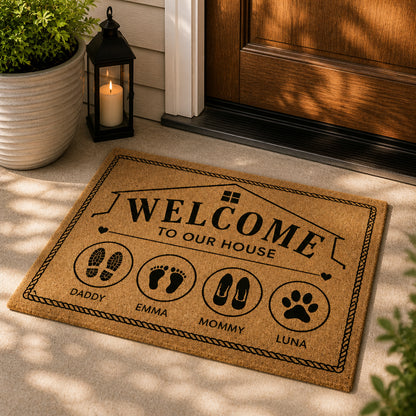Personalized Family Footprints Welcome Doormat - Personalized Doormat 1117d21c-b906-4198-b4d7-c07b20d194a6.jpg