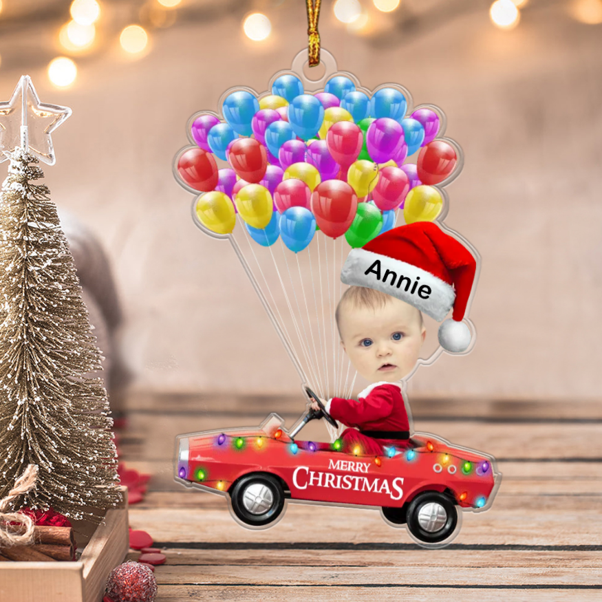 Christmas Baby Custom From Photo - Personalized Ornament - Christmas Gift For Baby