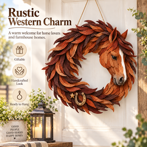Rustic Horse Wreath with Horseshoe Detail - Wooden Sign 112e8fa4-a8b9-4255-96d5-3abc8bede533-4c782615d9c35b4494459e1786ef3d90.png