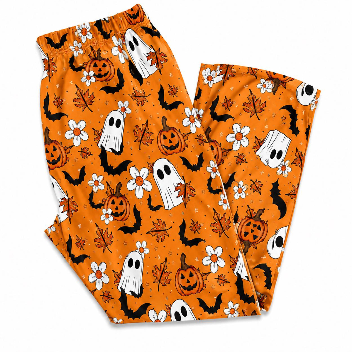 Ghost Pumpkin Halloween Pajama Pants, Women's Wide Leg Pajama Pants, Cute Spooky Lounge Pants, Fall Sleepwear, Halloween Gift for Her 113acf65-aea9-4441-b538-e3a9db3eb7c4-7.png