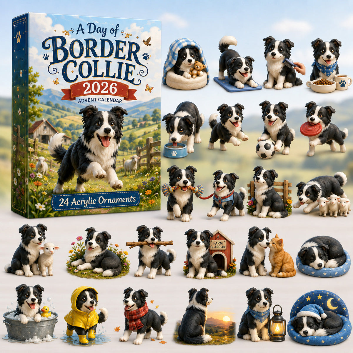 A Day of Border Collie Advent Calendar 2026 - 24-Day Festive Countdown, Acrylic Charms Blind Box - Gift For Border Collie 115af013-bc8c-46f9-91d7-28f6cd957201-border-collie.jpg