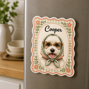 Custom Pet Photo to Vintage Kerchief Portrait Magnet - Personalized Custom Shape Fridge Magnet 1173c387-b00d-4c8a-aaf6-a4cce5cf96e2.jpg