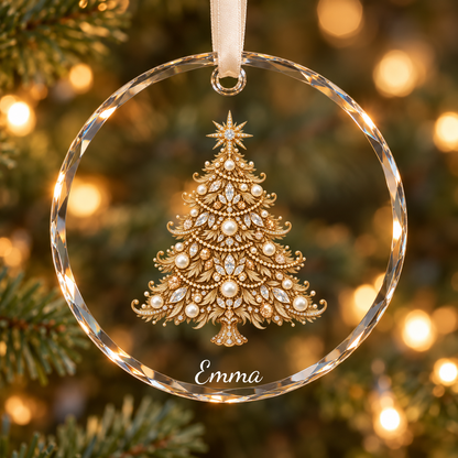 Personalized Jeweled Christmas Tree Glass Ornament – Custom Name | SP04 11781555-9437-476e-bd54-c017b0627b65-sp04-gold-emma-v4.png