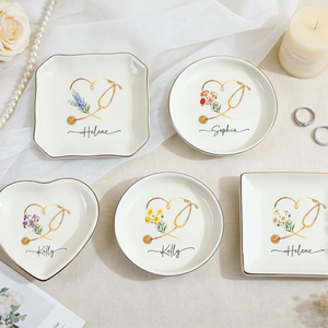 Personalized Nurse Ring Dish: Nurse Graduation Jewelry Dish, Stethoscope Trinket Dish With Name, Nurse Retirement Keepsake, Nurse Day Gift