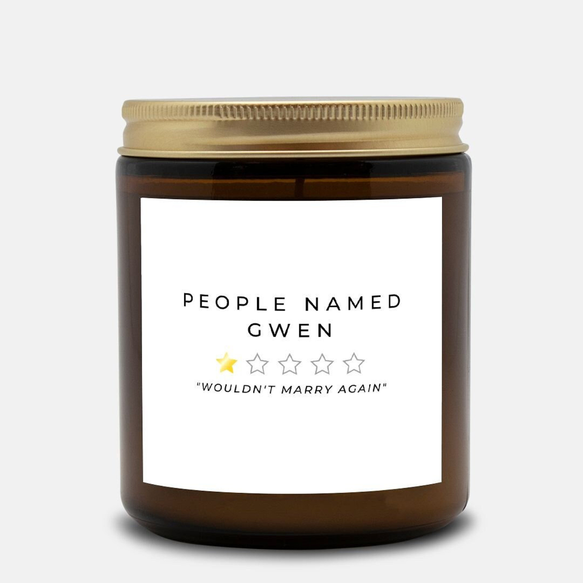 People Named (Custom) Wouldn't Marry Again Candle Gag Gift, Divorced Gift, Breakup Gift, Happily Divorced