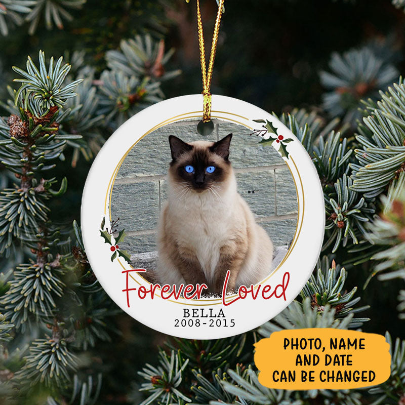 Forever Loved, Personalized Memorial Ornaments, Custom Photo Gift