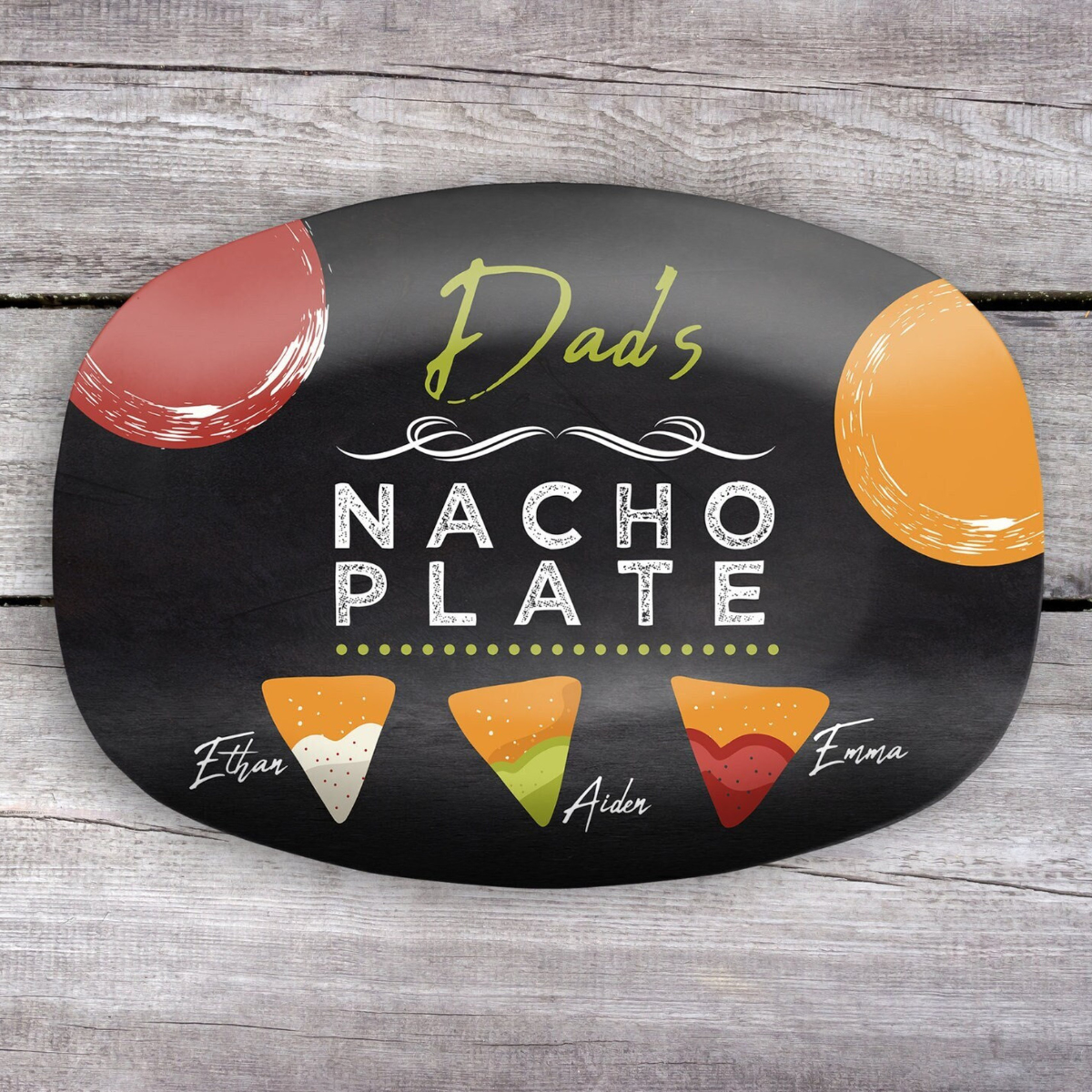 Dad's Nacho Platter, Nacho Lover Plate, Gift For Dad, Father's Day Gift