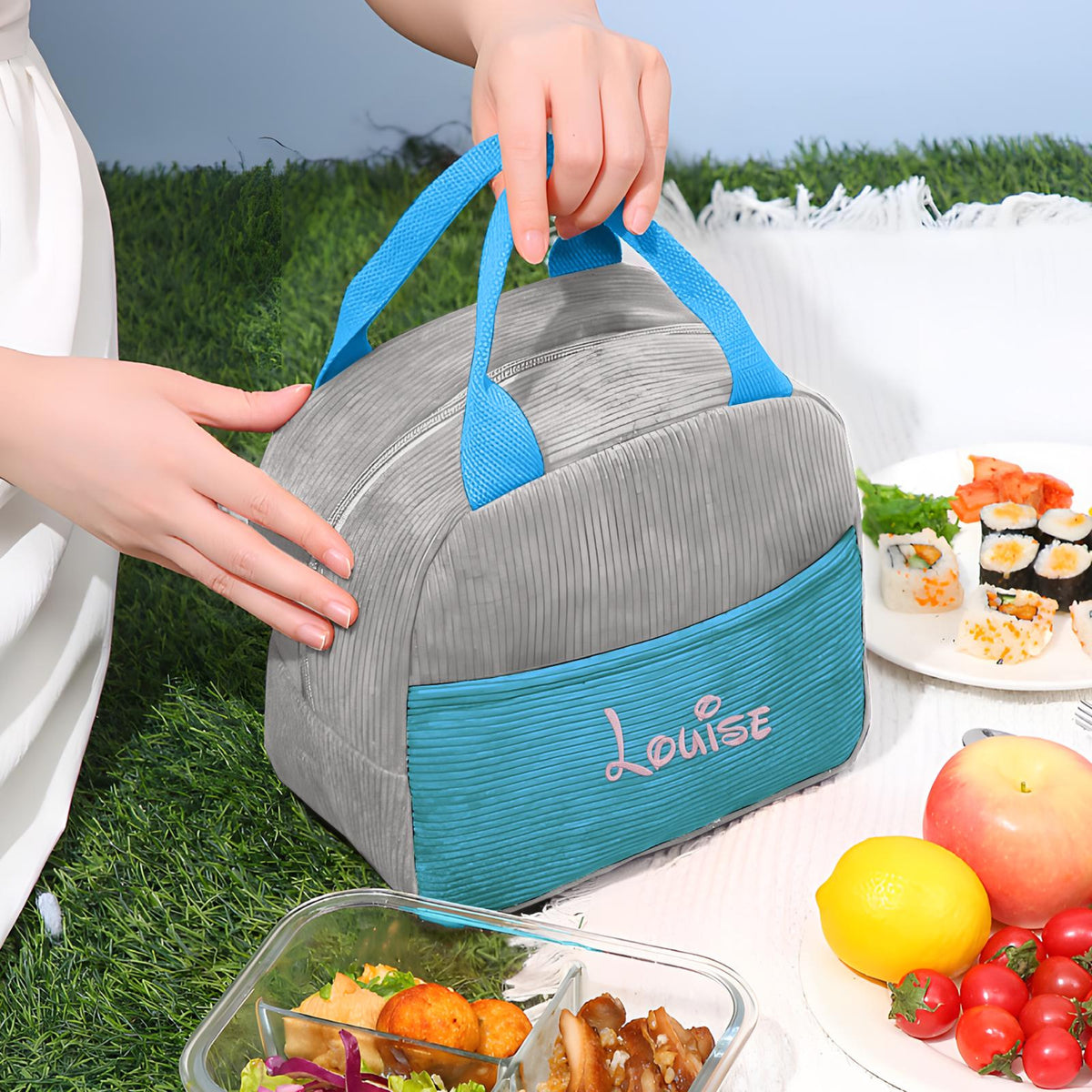 Personalized Lunch Bag With Name Embroidery, Custom Name Lunchbox Bag, Back to School Bag, Personalized Kid Lunchbag, School Lunch Bag