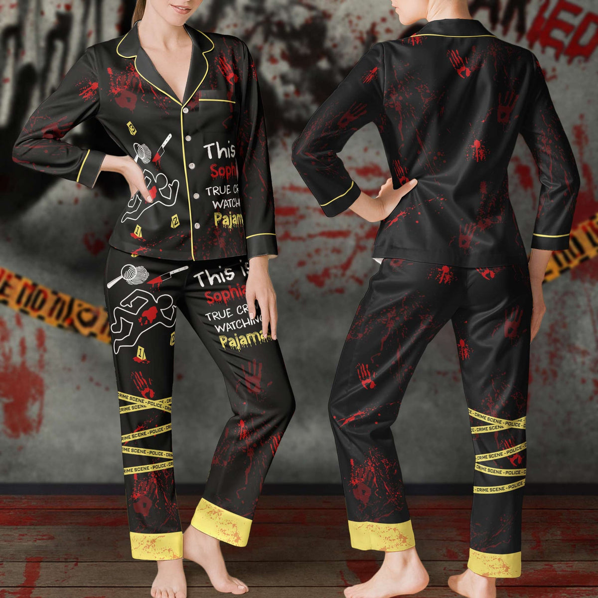 This Is My True Crime Watching Pajamas - Personalized Pajamas - Gift For Movie Lovers