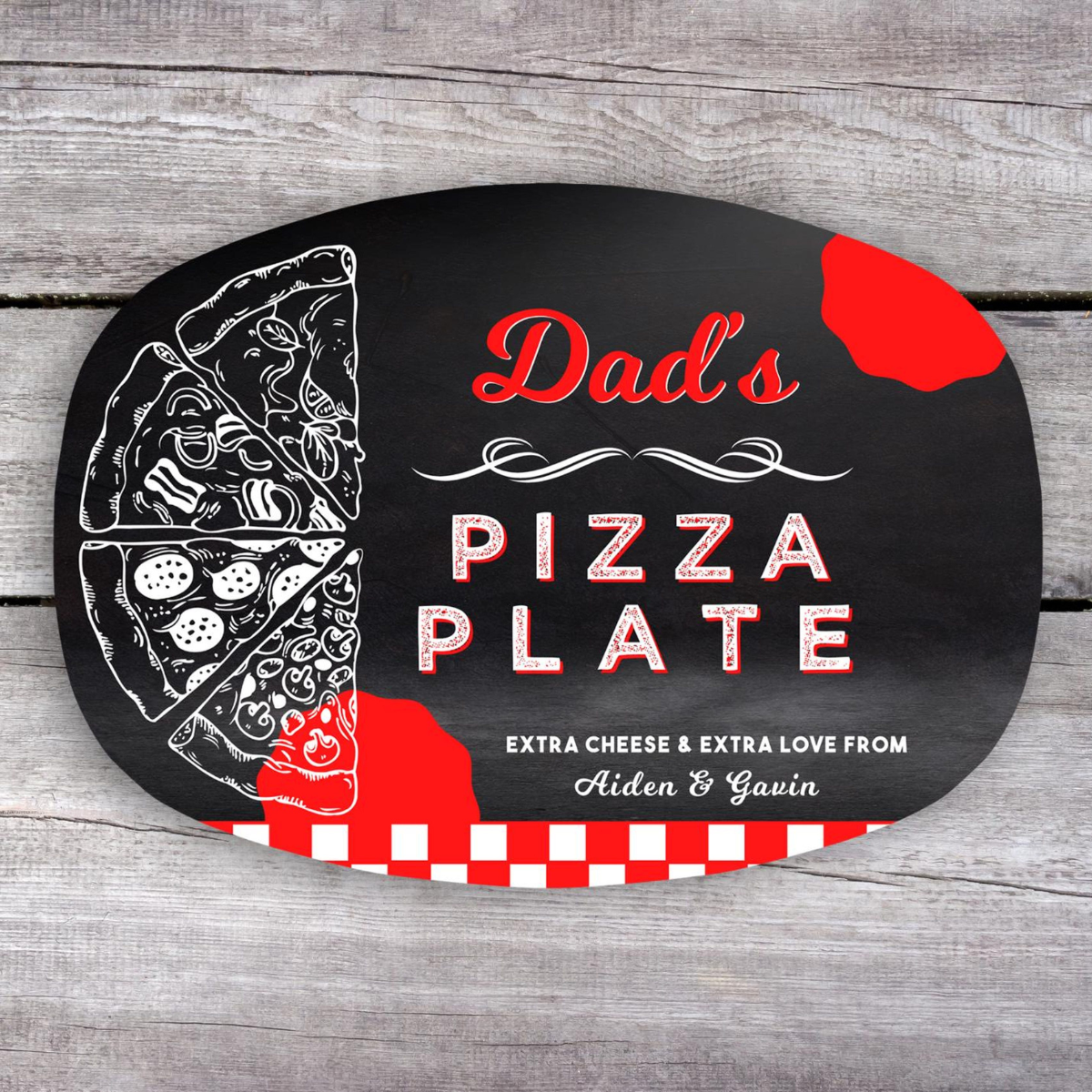 Fathers Day Pizza Gifts, Custom Pizza Plate, Kitchen Gifts for Dad, Gift for Him, Pizza Accessories