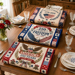 USA 250th Anniversary Table Runner, Patriotic America 1776-2026 Table Decor, Independence Day Dining Table Runner, Americana Home Decoration