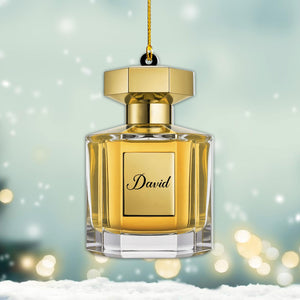 Personalized Perfume Bottle Flat 2D Ornament, Christmas Decoration, Custom Acrylic Ornament