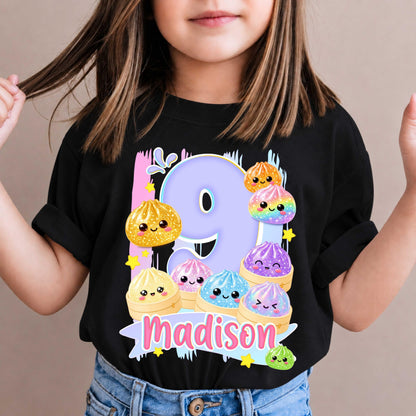 Personalized Birthday Dumpling T-Shirt for Girls – Custom Name Cute Glitter Bao Buns Birthday Party Tee 11ad7e5b-bd23-43a1-9081-d4e737ece94d-5.jpg