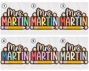 Personalized Teacher Wooden Door Sign, Custom Classroom Name Plaque, Pencil School Decor, Teacher Appreciation Gift 11ad86d9-8dca-4353-8eb7-dbe34bcdf1b7-SDFSWAWQ-5-.jpg
