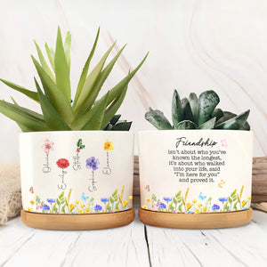Friendship Walked Into Your Life, Personalized Ceramic Plant Pot, Gift For Besties and Flower Lovers 11b5be65-bc16-40db-a5e4-8861e19aad3b-1.jpg