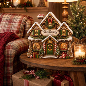 Personalized Christmas Gingerbread House Wooden Block, Custom Family Name Sign, Festive Mantel Decor, Holiday Housewarming Gift, Xmas Decor 11e82a7f-1a69-459b-9ba8-6506249e0183-4.jpg