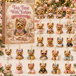 Tea Time With Yorkies Advent Calendar 2026 - 24-Day Festive Countdown, Acrylic Charms Blind Box - Gift For Yorkshire Terrier Lovers 11ef2dc1-a291-4282-9b39-4829920fbc2a-tea-time-yorkie-box-charms.png