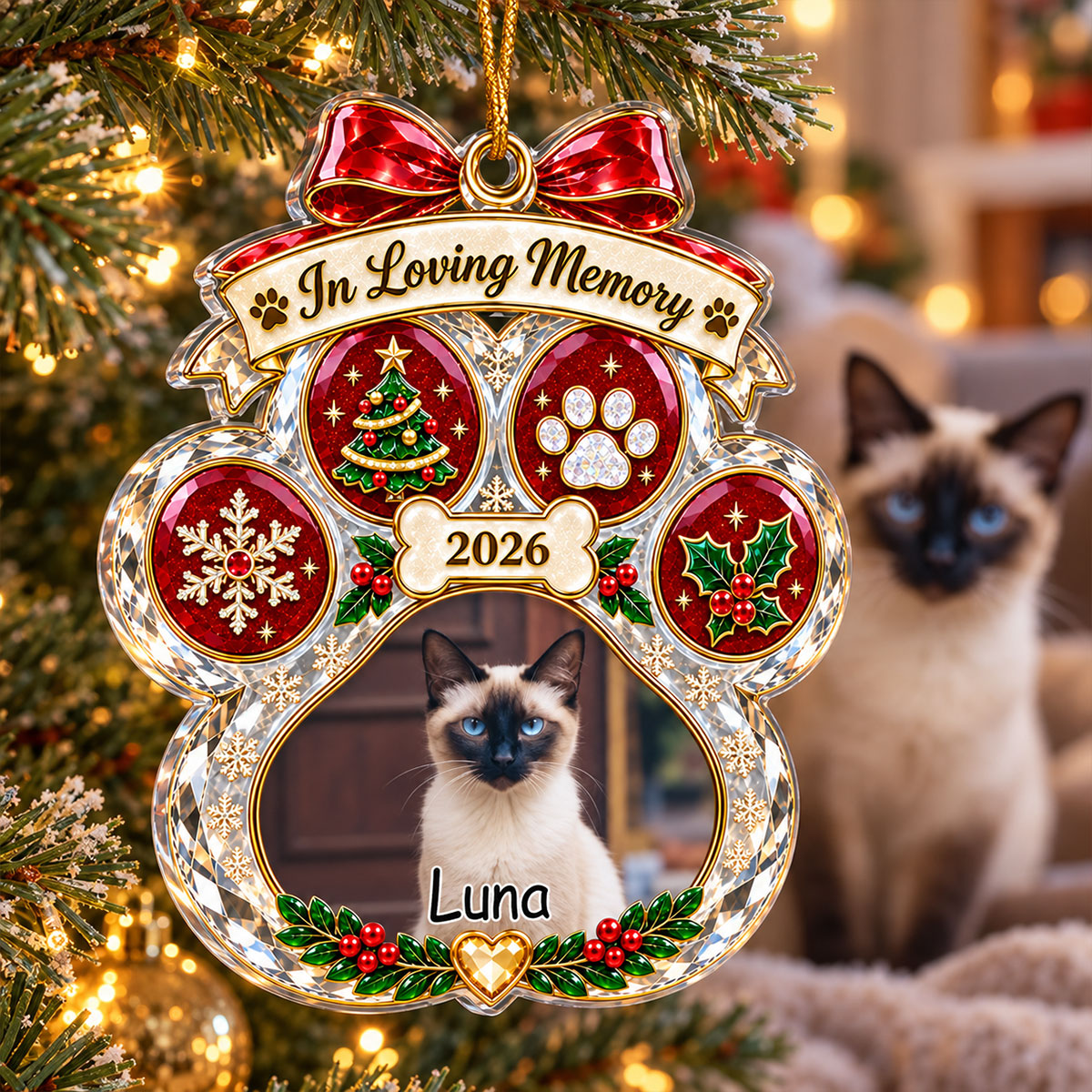In Loving Memory Christmas - Personalized 3D Effect Acrylic Ornament, Memmorial Pet Gift 11f0845e-9f34-4ea9-82b7-70fc9f409df6-2.jpg