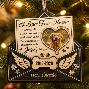 Pet Memorial Letter From Heaven Photo Ornament - Personalized 3-Layered Wood Ornament 11f51cc9-e792-41cc-8355-f03ce89049e3.png